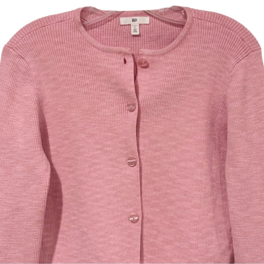 BP Nordstrom Ribbed Button Front Long Sleeve Cardigan - Picture 3 of 6